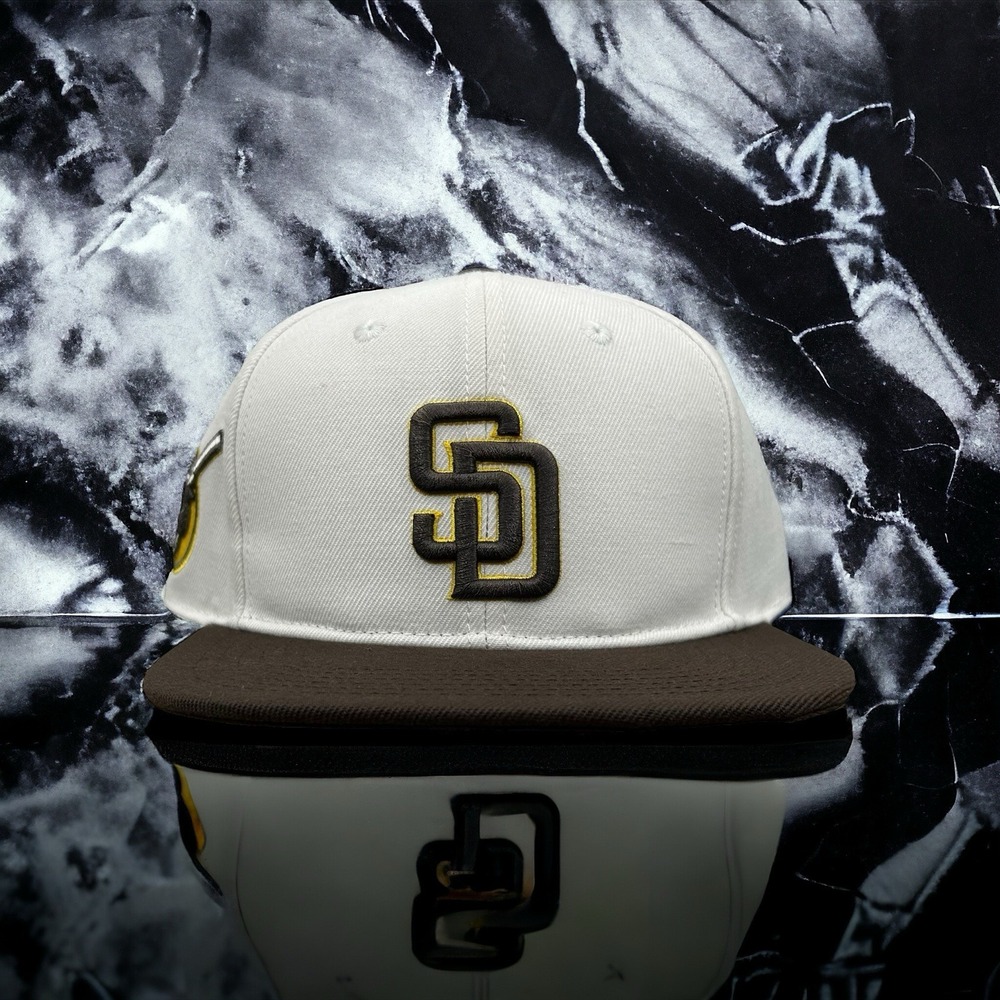 NEW MLB San Diego Padres Pro Standard 2 Tone SnapBack Hat Flat Brim Cap White